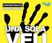 Una sola veu contra les prospeccions. Concentració de suport a les manifestacions canàries contra el petroli una sola veu