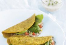 Crep farcit de hummus de soja negra i guacamole bn rec 82 381