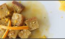 Receta: Seitán esponjoso a la naranja seitan esponjoso naranja