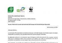 Piden una reunión urgente del Consejo de la Red Parques Nacionales carta ministra reunion extraordinaria crpn octubre 2014