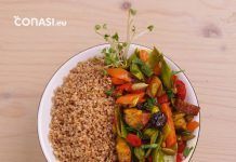 Receta: Cuscús de mijo y trigo sarraceno con verduritas y tofu cuscus web