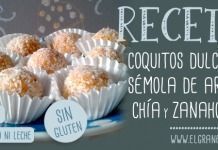 Receta: Coquitos Dulces de Sémola de Arroz, Chía y Zanahoria receta coquitos