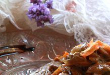 Receta: Seitán a la crema de pimienta con perfume de setas Receta: Seitán a la crema de pimienta con perfume de setas