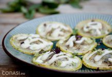Receta: Rawiolis de calabacín con pesto de pistachos raviolis calabacin