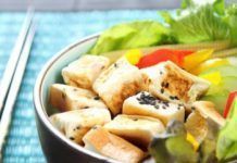 Receta: Ensalada con tofu macerado y semillas de chía tofu chia