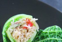 Receta: Rollitos de col rellenos de verduras y fideos de arroz rollitos-col