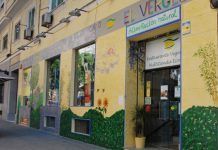 El Vergel Supermercado Ecológico y Restaurante Vegetariano reinventa sus fachadas del Paseo de la Florida Fachada Paseo de la Florida1