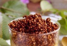 Receta: Natillas con crumble de Quinua Real a la algarroba natillas vegan quinua