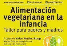 Alimentación vegetariana en la infancia. Taller para padres y madres, el viernes 22 de abril en Expo Eco Salud roll up miriam taller