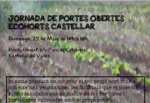 Jornada de portes obertes a Ecohorts Castellar, a Castellar del Vallès (Barcelona) cartell definitiu jornada p