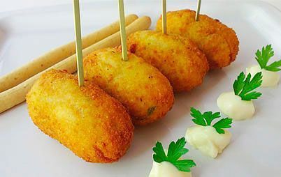 Croquetas de champinones y puerros Croquetas de champinones y puerros