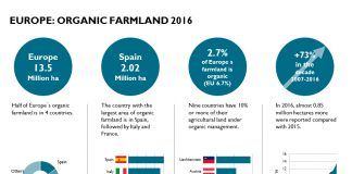 European organic market grew by double digits and organic area reached 13.5 million hectares in 2016 European organic market grew by double digits and organic area reached 13.5 million hectares in 2016