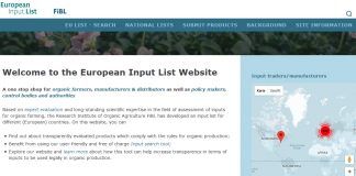 European Input List for organic production launched European Input List for organic production