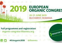 European Organic Congress 2019: Innovación y tecnología en el sector ecológico Good reasons to attend the European Organic Congress on 20-21 June in Bucharest, Romania