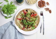 Receta: Piadina mediterránea de baba ganoush Recepta: Piadina mediterrània de baba ganoush