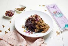 Receta: Fideos de arroz negro con setas y algas Receta de fideos de arroz con setas y algas