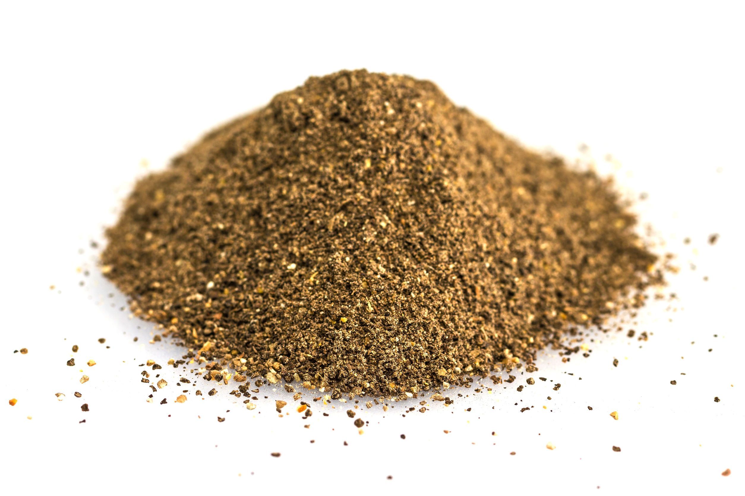 38870282 – ground black pepper isolated on white background
