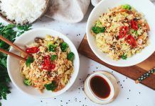Receta: arroz oriental con verduras y tofu