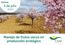 CAAE organiza una jornada sobre el manejo de frutos secos en producción ecológica