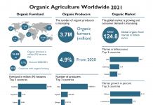Organic retail sales reached almost €125 billion and organic farmland grew to 76.4 million hectares in 2021