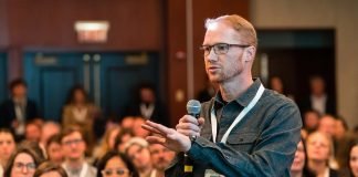 Organic farmer challenges pesticide company representatives at regenerative agriculture conference