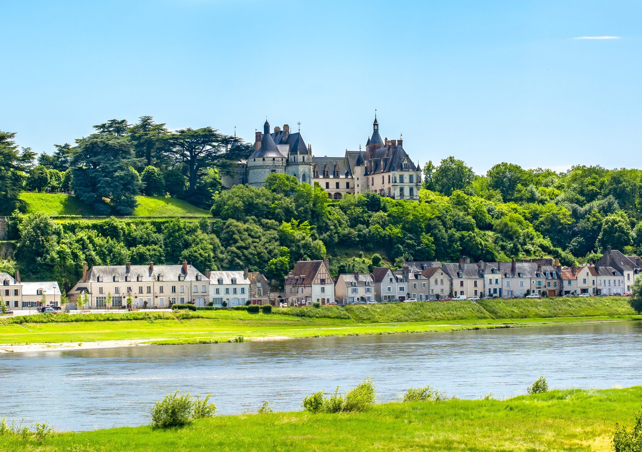 Castillo de Chaumont-sur-Loire en el valle del Loira, Francia