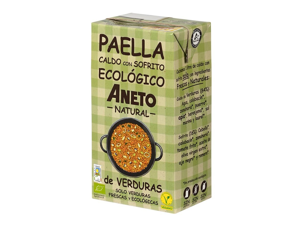 caldo de paella ecològica de verdures
