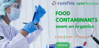 «Food Contaminants – zoom on organics», new webinar by OPTA Europe and Eurofins
