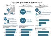 Almost 11 percent of agricultural land in the European Union is organically farmed
