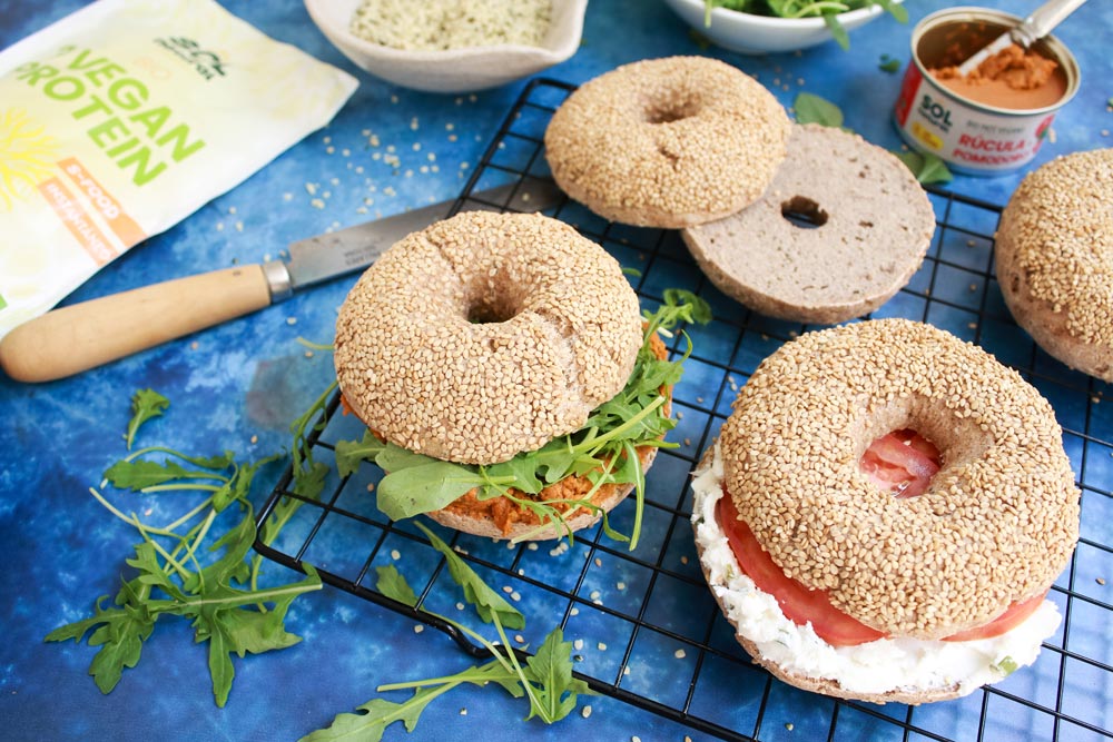 receta de bagels proteicos sin gluten
