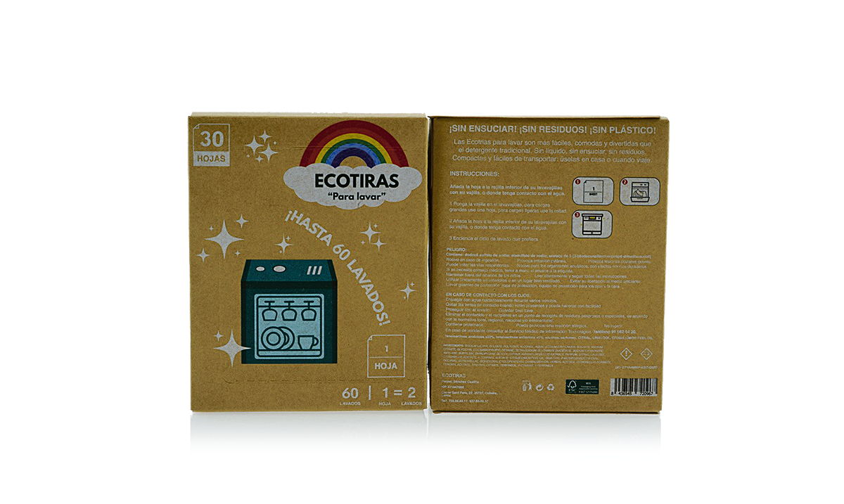Tiras biodegradables para lavavajillas, de Ecotiras