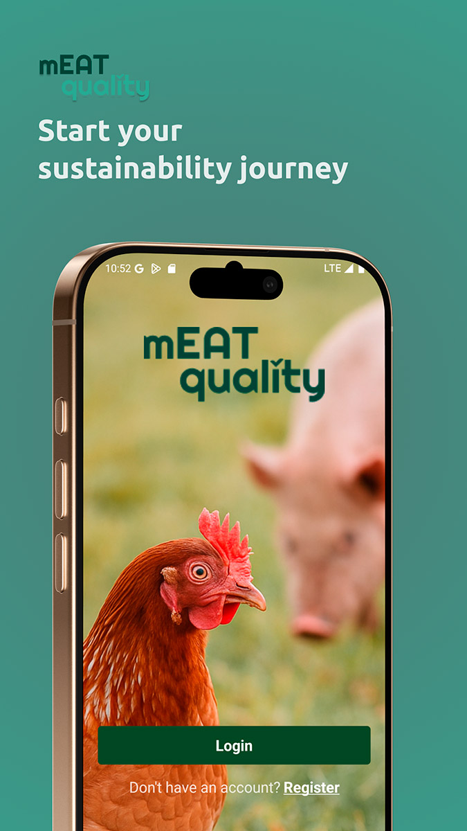 Pantalla de resultados de la app mEATquality