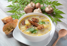 Dieta Nòrdica versus Mediterrània sopa de champiñones