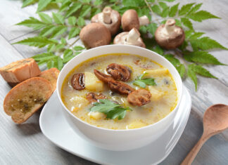 Dieta Nòrdica versus Mediterrània sopa de champiñones