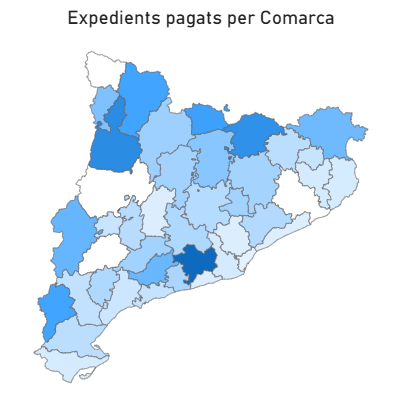 Expedients pagats per comarca