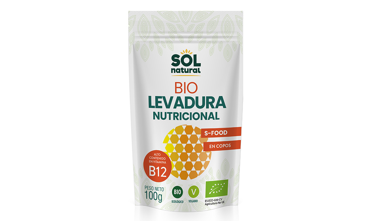 Levadura nutricional con B12 ecológica, de Sol Natural