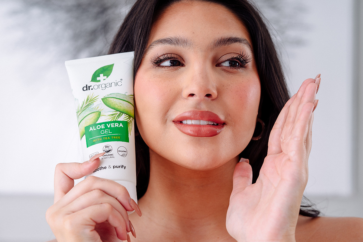 Productos de aloe vera y árbol de té de Dr. Organic