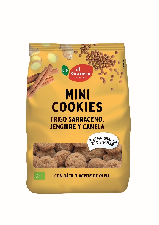 Mini Cookies de trigo sarraceno, jengibre y canela