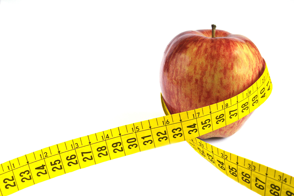 Apple with measuring