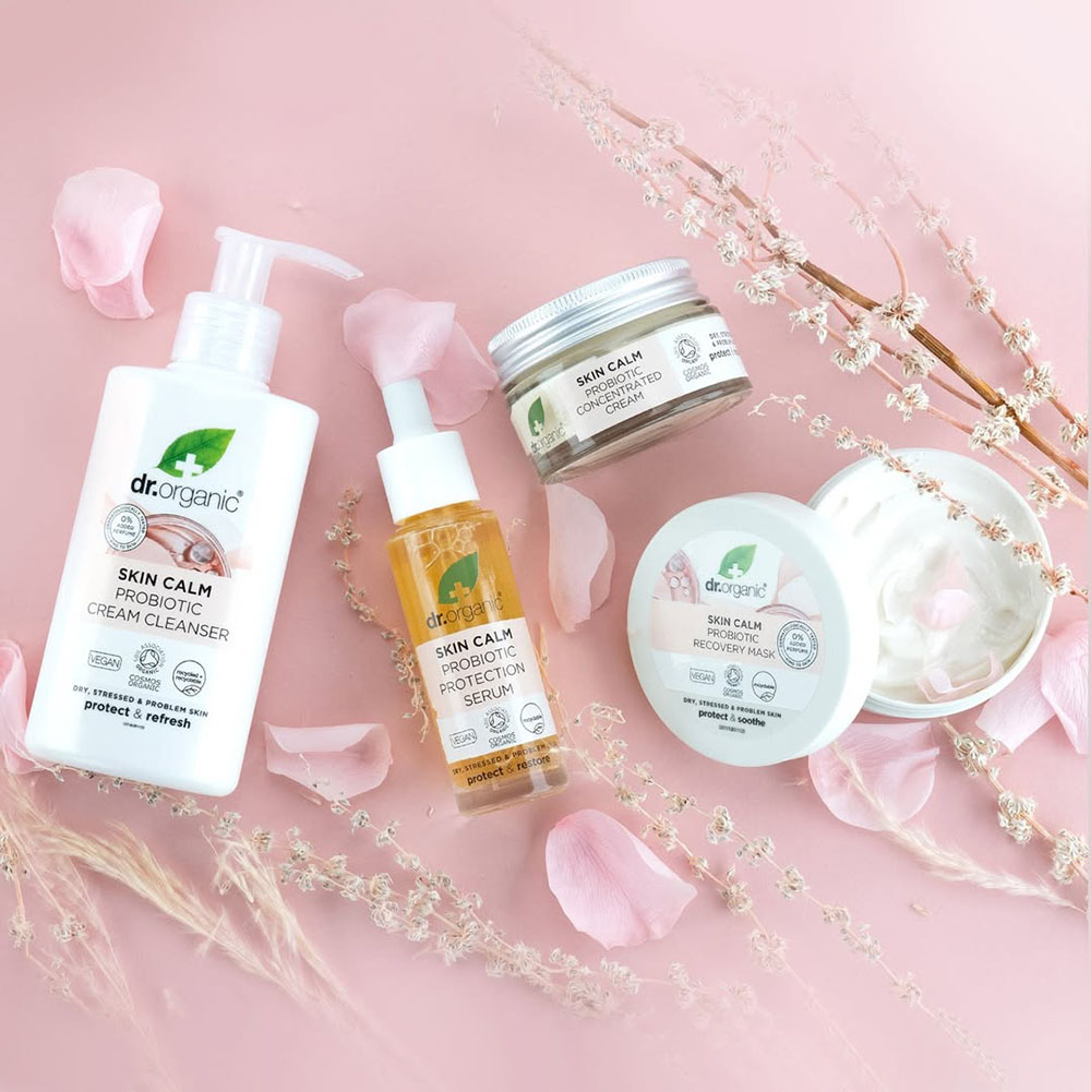 Productos de la gama Skin Calm de Dr. Organic