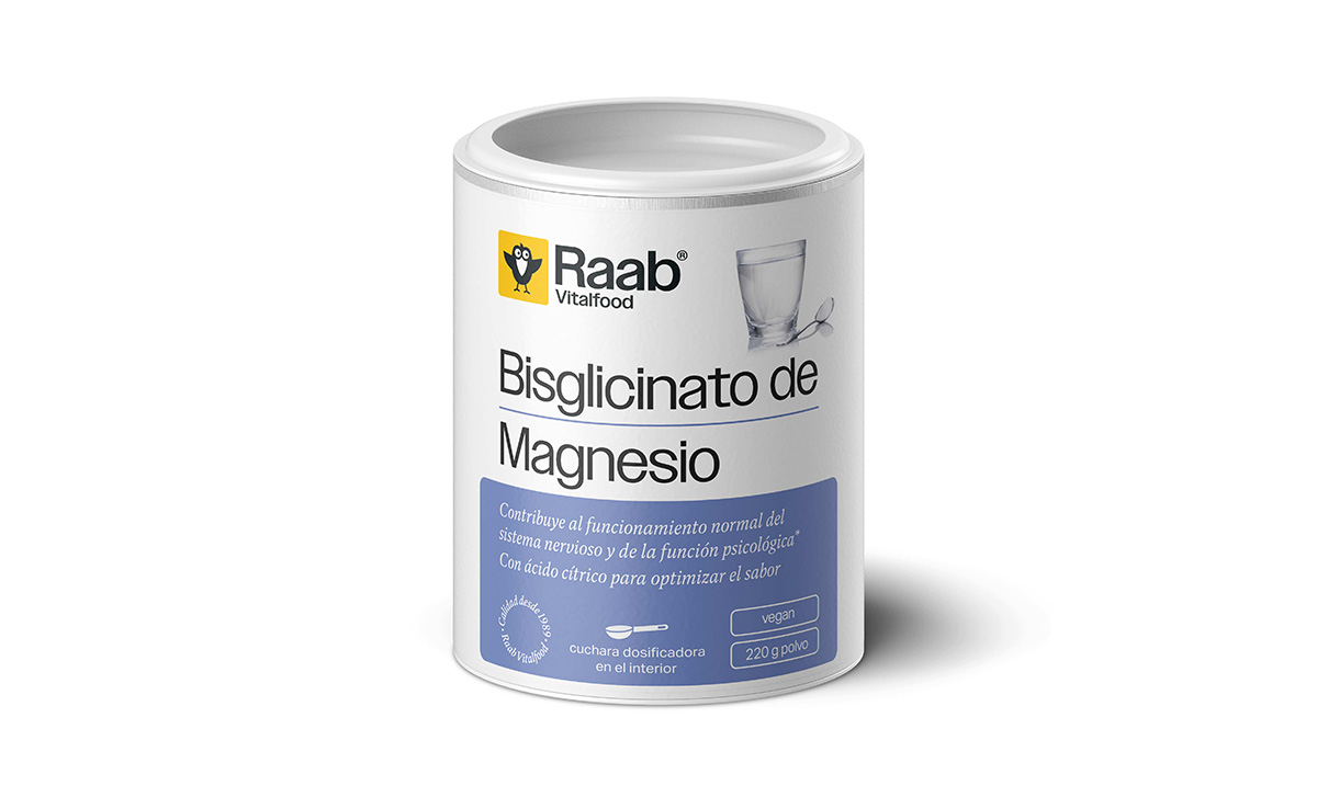 Bisglicinato de magnesio en polvo, de Raab Vitalfood
