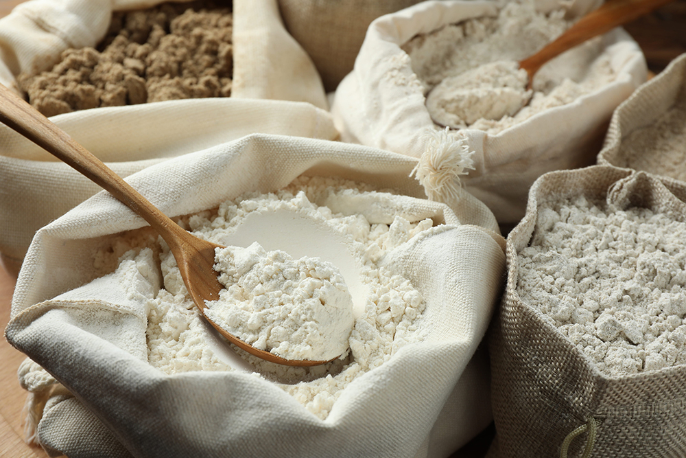 types of flour in bags