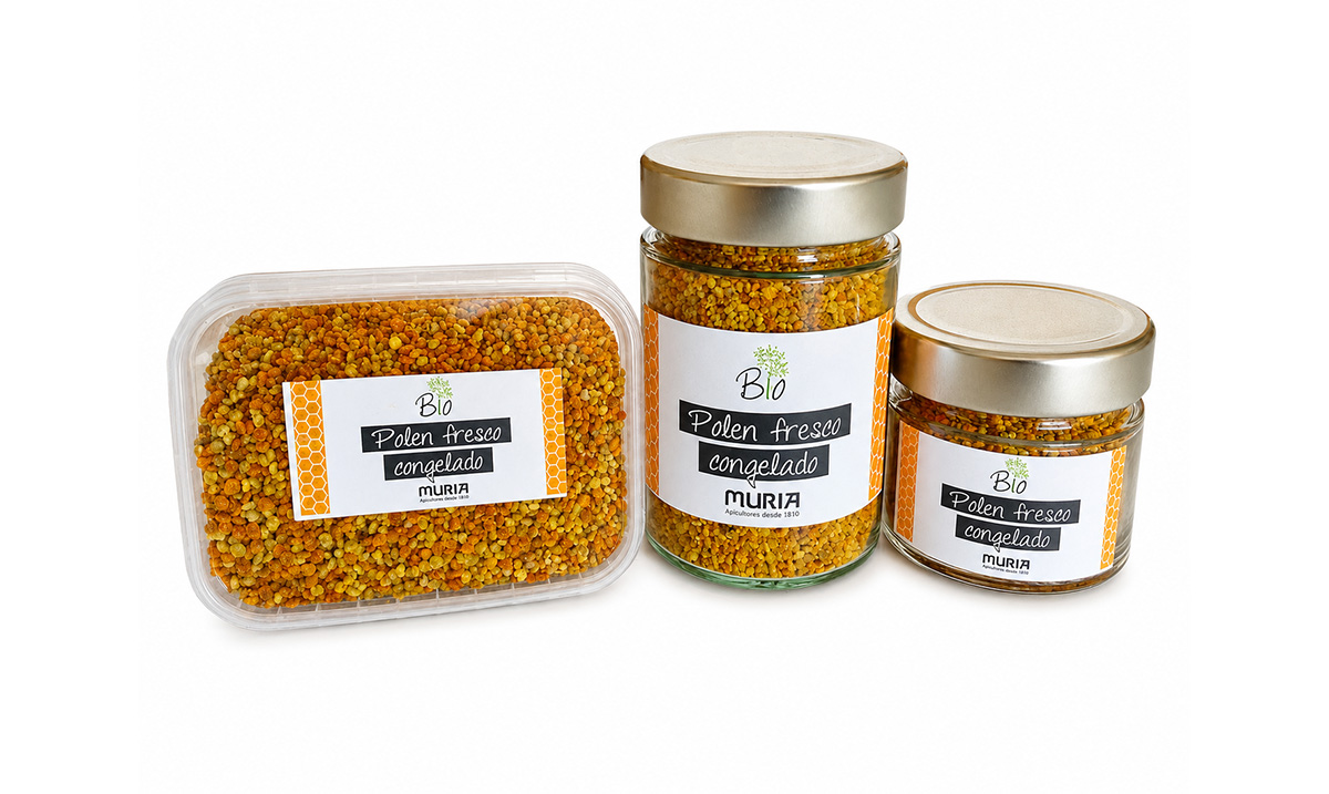 Polen fresco congelado ecológico, de Muria Bio