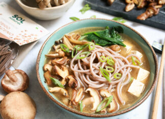 Receta: Ramen de setas con espaguetis de trigo sarraceno Ramen de setas con espaguetis de trigo sarraceno