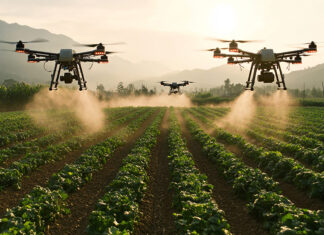 Los pesticidas en el punto de mira: lo ecológico debe formar parte del diálogo drones agricultores