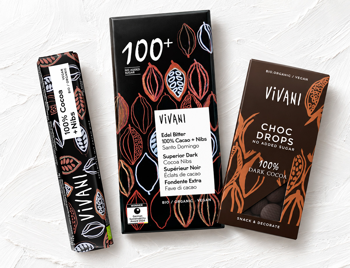 Chocolates VIVANI sin azúcares añadidos